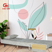 Canapé-lit Chesterfield confortable en tissu, une place, inclinable, pour salon et usage hôtelier
