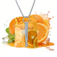 Collier inhalateur anti-stress en acier inoxydable avec mèches en coton rechargeables pour huiles essentielles fruitées et aromathérapie