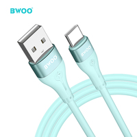 Kabel Charger USB iPhone BWOO Harga Murah Model Sederhana 3A Pengisian Cepat Universal Kabel Data USB Silikon