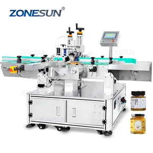 Zonesun ZS-TB550V Automatische Zeshoekige Zelfklevende Fles Sticker Volledige Wrap-Around Labeler Jamppot Fles Label Applicator