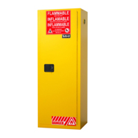 Armoire de sécurité pour liquides inflammables SAI-U SC0022Y de 22 gallons, armoire de sécurité chimique jaune à une seule porte, anti-explosion