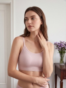 Soutien-gorge sans couture en coton côtelé pour adolescentes, modèle <span class=keywords><strong>Santoni</strong></span>, ultra doux, léger et confortable, pour petites poitrines, lingerie sans armatures - Product Image 5