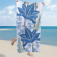 Double Sided Printed Microfiber Summer Beach Towel Quick Dry Highly Absorbent Suede Sand Free Pool Towels for Swimming