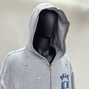 Sweat à capuche vintage personnalisé pour hommes 500 Gsm <span class=keywords><strong>Frency</strong></span> Terry poids lourd lavé à l'acide - Product Image 3