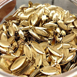 Señuelo giratorio Ma Kou con lentejuelas, dorado y plateado, de metal, para pesca en agua dulce. - Product Image 3