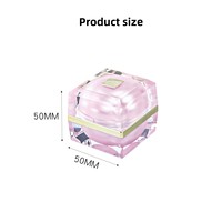 Récipient en plastique de pot de crème carrée acrylique de 15g pour la crème de soin de peau de jour et de nuit pour un usage personnel de soins de la peau