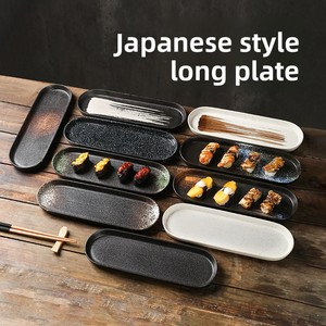 Plato Ovalado Plano de Cerámica de Diseño Minimalista Japonés, Apto para Microondas, Bandeja para Hornear Sushi, Vajilla Ecológica - Product Image 2