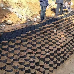Industrial Outdoor HDPE Geocells Soil Consolidation <strong>Honeycomb</strong> Geotextile Stretch Mesh For Slope Protection - Product Image 2
