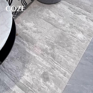 Tapis moderne minimaliste italien de luxe léger pour salon et chambre à coucher, imperméable, résistant aux taches, tapis gris de haute qualité - Product Image 5