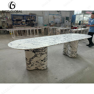 Custom Super <b>Thin</b> Calacatta Viola Marble Veneer Composite Aluminum Honeycomb Laminated <b>Dining</b> <b>Table</b> - Product Image 2
