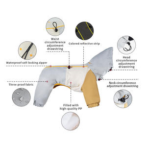 Luxury Dog Clothes OEM Jumpsuit Modern Reflective Adjustable Jacket Waterproof Dachshund Rain Coat with Hood <strong>Greyhound</strong> - Product Image 2