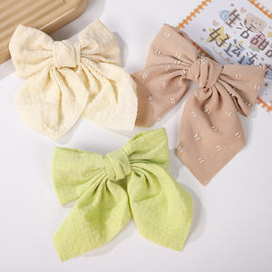 Nouvelle Barrette à <span class=keywords><strong>Cheveux</strong></span> en Tissu Mousseline Tendance, Nœud Floral Simple, Accessoire de Beauté en Tissu Doux pour Femmes et Filles - Product Image 2