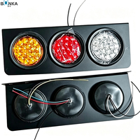 Feu arrière LED 24V trois-en-un pour remorque, feu combiné arrière, feu de freinage, clignotant, feu de recul pour semi-remorque, pièces de camion
