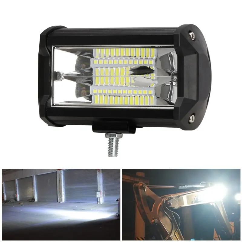 Car Truck Work Light barras led 24 led 72w Evolve barra luminosa a Led a doppia fila curva rigida per off road 4x4 wrangler jeep laser Bar