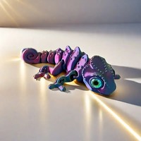 2025 nouveau jouet de modèle de dégradé de caméléon imprimé en 3D, Animal articulé mobile, accessoires décoratifs réalistes de dinosaure