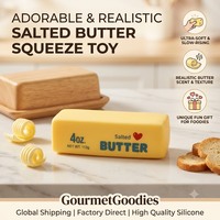 Jouet Squishy Géant en PU Ultra-doux Super-humide à Rebond Lent en Forme de Bâton de Beurre pour Soulager le Stress des Adolescents