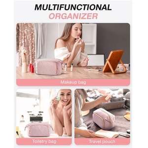 OEM Toiletries Cosmetic <b>Make</b> <b>up</b> Organizer Case <b>Pouch</b> Travel Makeup Bag for Women - Product Image 4