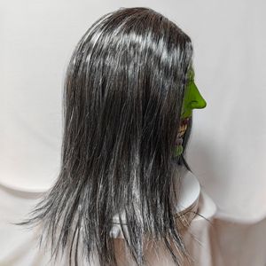 Máscara de látex de medio rostro de Exorcista Verde, divertida para Halloween, accesorio para cosplay y juegos de rol - Product Image 4