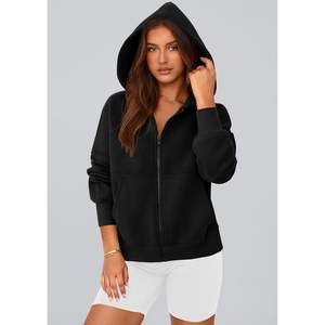 Sweat à capuche zippé Y2K personnalisé pour femme, collection automne 2025, avec manches longues, veste décontractée d'hiver en molleton de soie - Product Image 3