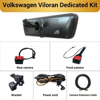 Caméra de tableau de bord double objectif pour Volkswagen Viloran H8 Pro, miroir 2K 8,2 pouces, vision nocturne, moniteur de stationnement, écran tactile, enregistrement en boucle, DVR HD