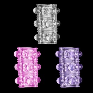 Anillo para Pene de Látex Natural para Hombre, Funda para Pene con Partículas Grandes, Condón de Cristal con Púas de Forma Especial, Multicolor - Product Image 2