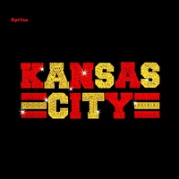 Transfert thermique de strass pour maillot de football KC Chiefs, design scintillant pour femmes, hommes et fans
