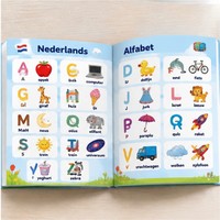 Libro Educativo de Vocabulario en Holandés para Niños con Páginas Ilustradas y Lecciones del Alfabeto para Estudio en Casa