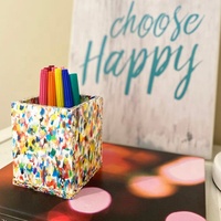 Feuille HDPE enveloppante colorée, contenant isolé, 1 pièce, pour faire un plateau à bibelots/porte-ustensiles/pièce de centre de table/dessous de verre