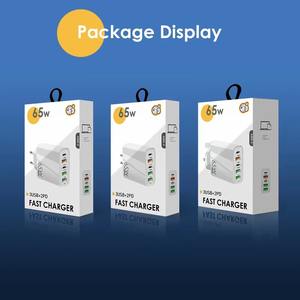 65W PD高速充電器EU米国英国<span class=keywords><strong>2</strong></span>タイプc 3 USBポート複数出力携帯電話旅行用壁充電器 - Product Image 5