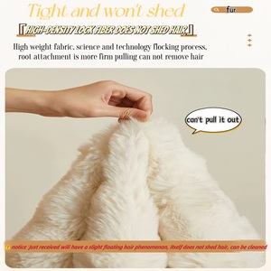 Thảm trải sàn lông giả dày dặn, mềm mại, dễ giặt, dùng cho phòng khách, phòng ngủ, văn phòng - Product Image 4