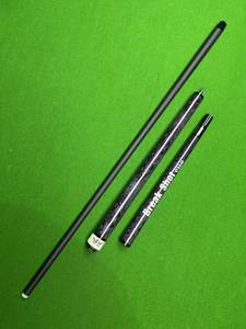 Queue de <span class=keywords><strong>billard</strong></span> chinoise 1/2, style neuf boules, en fibre de verre noire, 8 coups, avec ouverture intégrée, tête large - Product Image 1