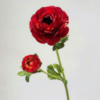 Fleurs artificielles rouge vif : Hortensia, Lys, Muguet, Pivoine, Rose, Pavot queue d'hirondelle - Accessoires de photographie, Décoration intérieure