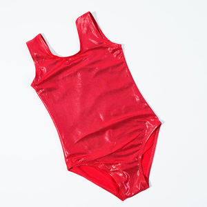 Conjunto de Leotardo Metálico Brillante para <span class=keywords><strong>Gimnasia</strong></span> <span class=keywords><strong>Rítmica</strong></span> para Niñas, <span class=keywords><strong>Traje</strong></span> de <span class=keywords><strong>Gimnasia</strong></span> sin Mangas de Spandex con Pantalones Cortos, Venta al Por Mayor Personalizada - Product Image 2