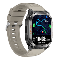 Outdoor GPS DT09 Quadratische Smartwatch Fitness-Tracker Musik BT-Anruf Sport Höhenmesser Luftdruck IP68 Wasserdicht Unisex