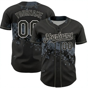 Camisetas de Béisbol Personalizadas OEM con Números Cosidos, Mangas Cortas, Diseño Impreso, Tela Transpirable para Uniformes de Equipo, Pedido al por Mayor - Product Image 1