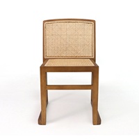 Chaise de salle à manger moderne en bois massif, style nordique décontracté, dossier en rotin, vintage, empilable, avec accoudoirs, portable, durable, pour la maison et l'hôtel