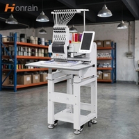 Machine à broder 12 aiguilles mini monotête informatisée fabriquée en Chine pour la broderie de casquettes, t-shirts, vêtements finis et chaussettes plates