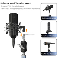 Support de micro en alliage d'aluminium robuste pour studio de diffusion en direct accessoires de montage d'équipement photographique support de microphone