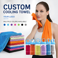 Serviette rafraîchissante en gros 55% polyamide 45% fibre de polyester Écologique Logo personnalisé Séchage rapide Durable Gym Yoga Extérieur