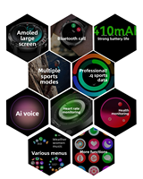 Reloj Inteligente AMOLED al por Mayor, Reloj Deportivo para Hombre con Llamadas Bluetooth, Pantalla de 1.43 Pulgadas, Resistente al Agua IP68, HK87 NFC