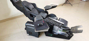 Welly — chaise licorne Rgb, utilisable au dos, plusieurs couleurs, avec chaleur et massage, pour ordinateur de bureau, avec 3 écrans - Product Image 4