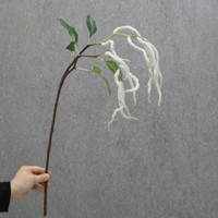 Fleur artificielle haut de gamme, type Rolis tombant, à deux branches, pour décoration intérieure