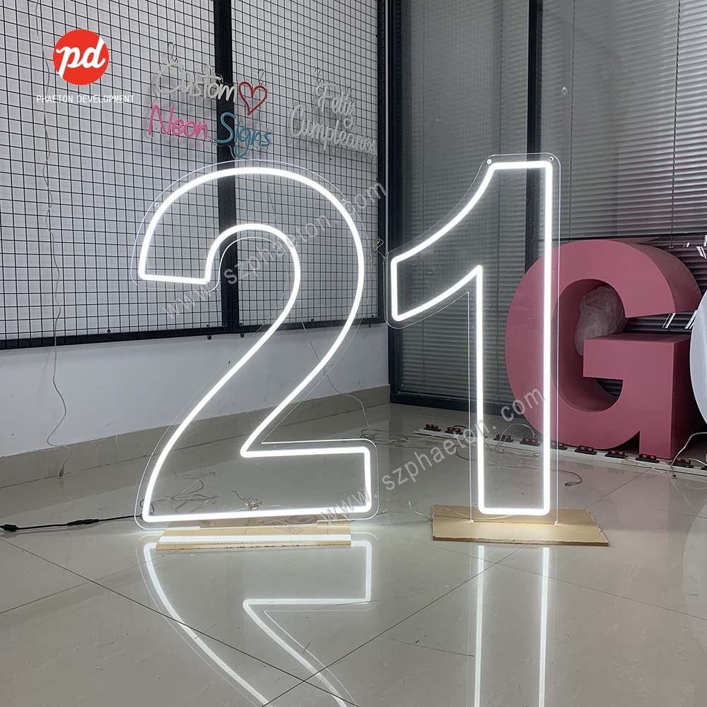 Customize Led Electronic Neon Numbers Sign Birthday Baby Shower Party ...