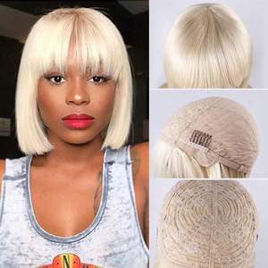 Perruque lace frontal wig naturelle blonde pour femmes, 613, Prix de gros, cheveux humains - Product Image 4
