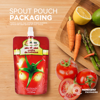 Sac d'emballage flexible de qualité alimentaire personnalisé HQ PACK, sachet debout avec bec verseur, doypack pour sauce, mayonnaise