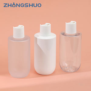 Großhandel Premium 200ml Mattierte Kunststoffflasche für Duschgel mit Disc-Top-Verschluss Neue Transparente Tonerflasche mit Flacher Schulter - Product Image 1