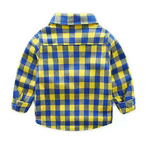 Chemises d'hiver pour garçons, chemises en flanelle à carreaux classiques décontractées pour enfants de 1 à 6 ans, vêtements pour garçons, chemisier pour enfants, chemise à carreaux longue pour bébé - Product Image 5