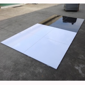 Piso de baile de contrachapado blanco y negro de alta calidad de instalación rápida para bodas - Product Image 1