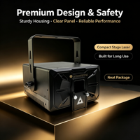 Projecteur laser en alliage d'aluminium 6W à animation RGB contrôlée par DMX512 activé par le son, indice IP33, pour éclairage de scène professionnel
