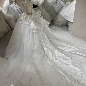 Jancember DW0167 Beautiful V-Neck Customized <b>Plus</b> <b>Size</b> <b>Dresses</b> For Women's <b>Wedding</b> - Product Image 3